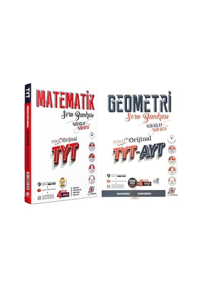 Orjinal Tyt Mikro Matematik Ve Geometri Soru Bankası Seti 2 Kitap