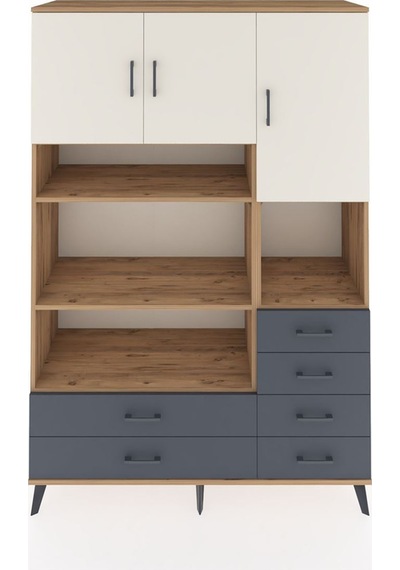 Hyperion Dolap 9 Raflı 6 Çekmeceli 3 Kapaklı 132x44x195 Çam-aytaşı/antrasit Aytası/antrasıt Hyperion Dolap 9 Raflı 6 Çekmeceli 3 Kapaklı 132x44x195 Çam-aytaşı/antrasit Aytası/antrasıt