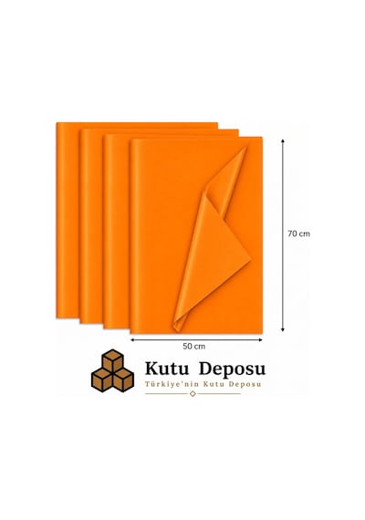 50x70 Cm Turuncu Renk Pelur Kağıt 1kg