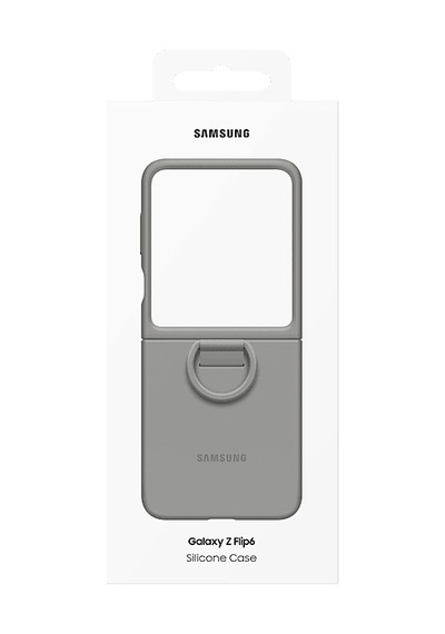 Samsung Uyumlu Galaxy Z Flip 6 Yüzüklü Silikon Telefon Kılıfı