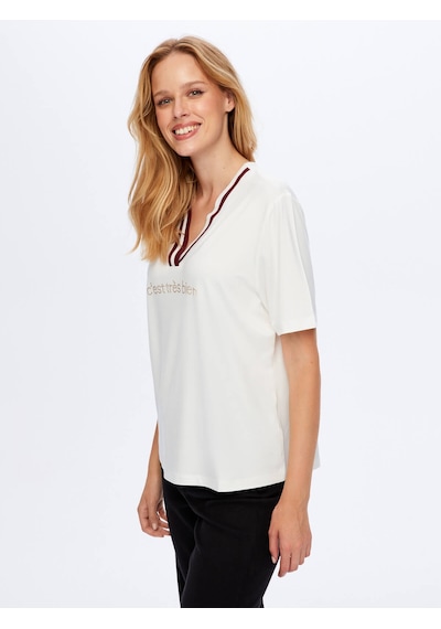 Faik Sönmez Kadın T-shirt Uw26tsh055 Ekru