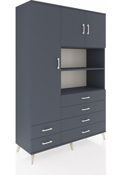 Hyperion Dolap 8 Raflı 6 Çekmeceli 3 Kapaklı 132x44x195 Antrasit-antrasit/antrasit Antrasıt/antrasıt Hyperion Dolap 8 Raflı 6 Çekmeceli 3 Kapaklı 132x44x195 Antrasit-antrasit/antrasit Antrasıt/antrasıt