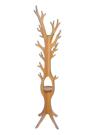 RealWood Ahşap Ayaklı Askılık Teak