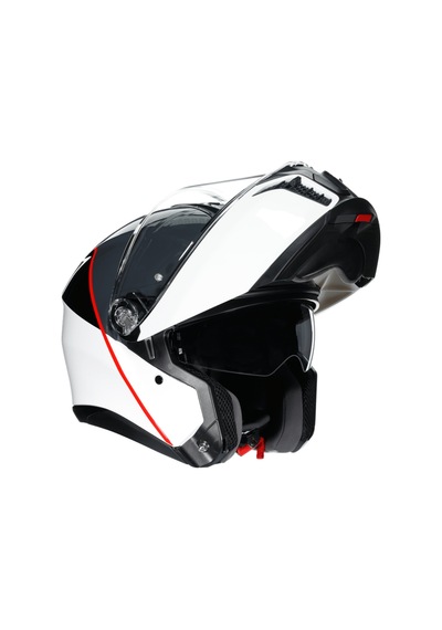 Agv Tourmodular Mlt Balance Çene Açılır Kask Beyaz Gri Kırmızı