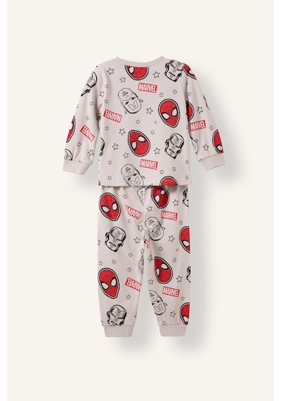 Defacto %100 Pamuklu Marvel Lisanslı Beli Lastikli Pijama Takımı Erkek Bebek F4579a526augr470 Gri-gr470