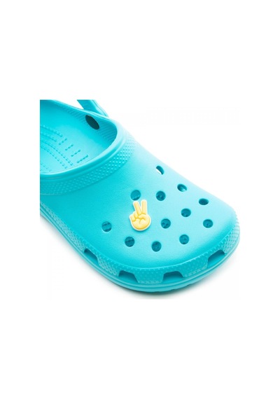 Crocs Jibbits Sarı Peace Hand Sign Terlik Süsü 001