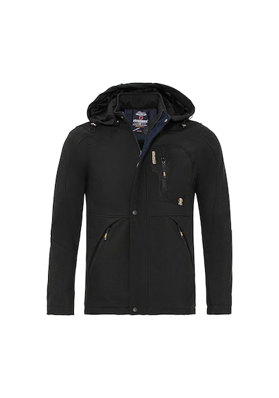 Famoda Kürklü Su ve Rüzgar Geçirmez Softshell Kışlık Erkek Mont - Siyah