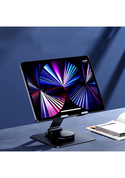 360 Derece Dönerli Telefon Tablet Tutucu Metal Stand-al4721 Gümüş