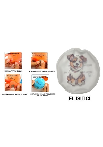 Sevimli Köpek Cep Sobası,el Isıtıcı,sıcak Su Torbası Pvc 9cm