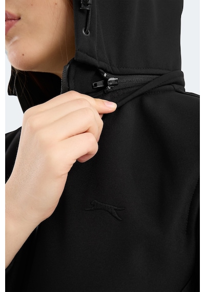 Slazenger Heat Control Kadın Çıkarılabilir Kapüşonlu Siyah Mont & Kaban Siyah