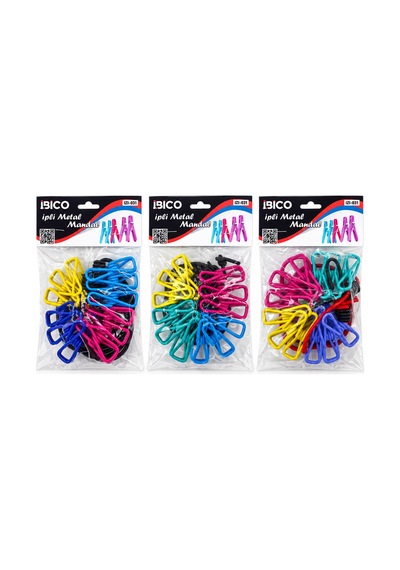 Renkli Lastik 150cm--280cm E Uzar Çamaşır İpi 12pcs Metal Mandallı Brkt-910316 Resimdeki
