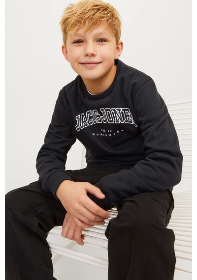 Jack & Jones Çocuk Jjecaleb Sweatshirt SIYAH