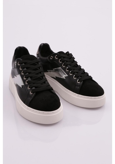 Dgn 1002 Kadin Sneaker 1002-2007-R1589 Siyah - Gümüş