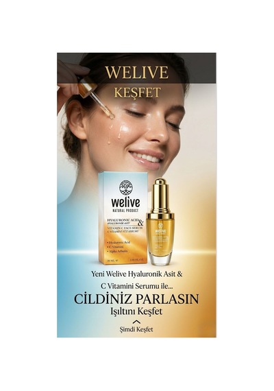 Welive Hyaluronic Acid & Vitamin C Serum 30 Ml Nemlendirici, Aydınlatıcı & Anti-aging Yüz Serumu