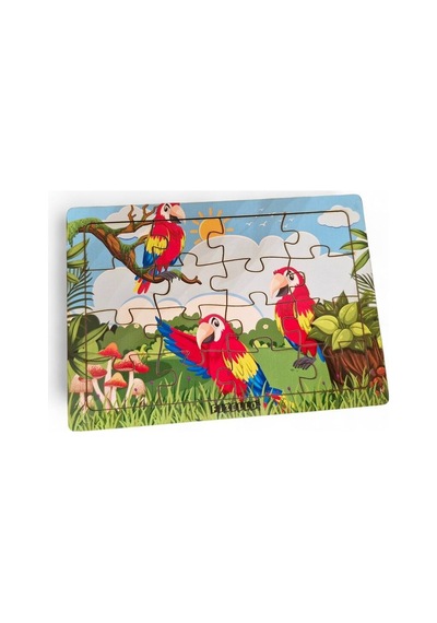 Papağanlar 16 Parça Eğitici Öğretici Ahşap Çocuk Puzzle Yapboz Bebek Çocuk Oyuncak