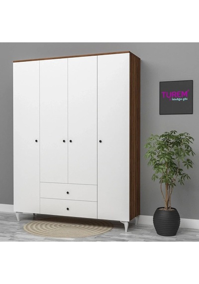 4 Kapılı Gardrop Mdf Sis Gri 4 Kapılı Gardrop Mdf Sis Gri