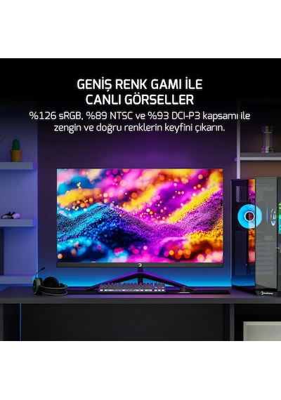 GamePower Sonic T80 27" 0.5 MS 180 Hz QHD 2K Fast IPS LED Monitör