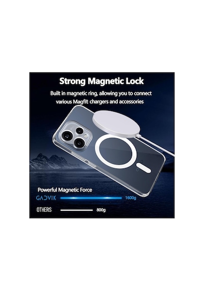 Oppo Reno15 5g Uyumlu Kılıf Sararmaz Kamera Korumalı Magsafe Mika Sert Parlak Şeffaf Kapak Beyaz