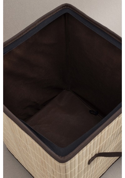 Koza Home Meander Doğal Bambu Kirli Çamaşır Sepeti 32x32x45 Cm 4589 Natural