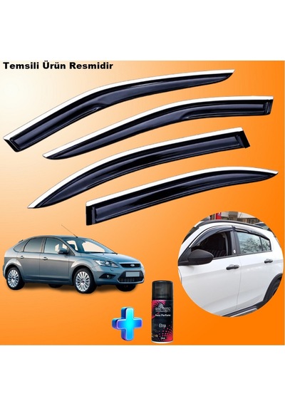 Ford Focus 2 Hb Mügen Cam Rüzgarlığı Abs Nikelajlı Cam Rüzgarlığı 2005-2011 4 Lü + Ebrayn 150ml Koku