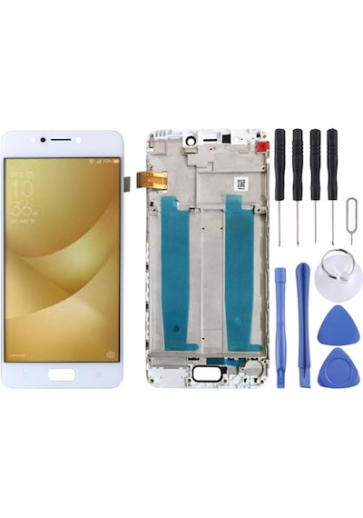 Cbtx Asus Zenfone 4 Max Zc520kl X00hd Digitizer Uyumlu Lcd Ekran Çerçeveli Tam Montaj Beyaz