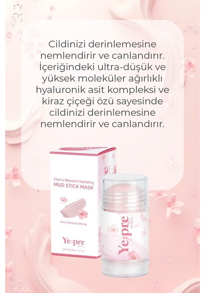 Cherry Blossom Mud Stick Mask Kil Maskesi Kore 40 G