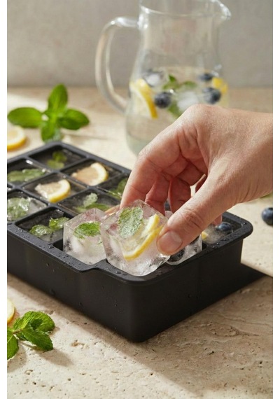 15 Hazneli Silikon Buz Kalıbı & Çok Amaçlı Buzluk Ve Dondurucu Organizeri 12x19 Cm Karışık