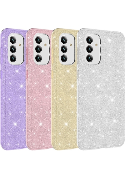 Samsung Galaxy Uyumlu A04s Kılıf Zore Parıltılı Simli Shining Silikon