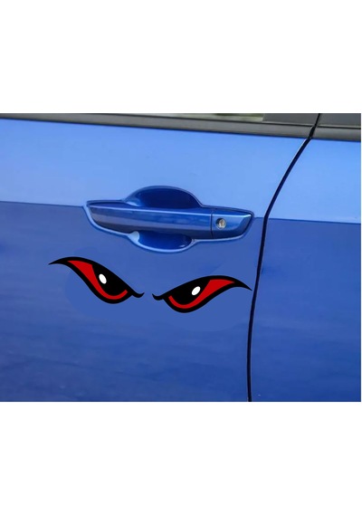 Korkutucu Gözler Sticker - Araba Oto Araç Motosiklet Sticker - 00086 12X5 Cm