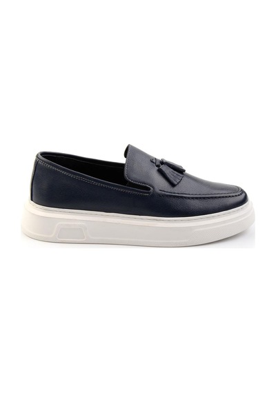 Bambi Lacivert Leather Erkek Loafer Ayakkabı E01080107603 Lacivert