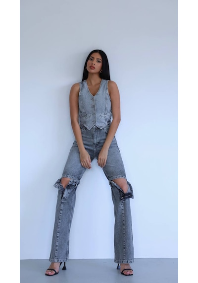 Urban Flex Denim Pantolon Jeans Gri