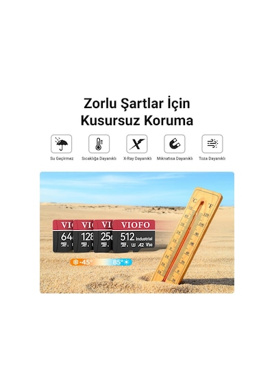 Viofo High Endurance 64 GB Class 10 A2 V30 Micro Sd Hafıza Kartı