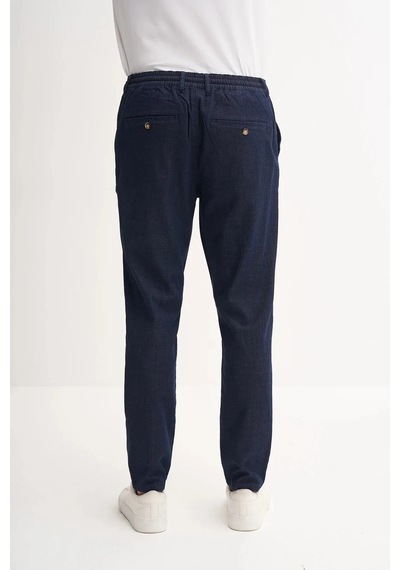 Cazador Jogger Denim Pantolon Beli Bağcıklı Düz Paça 812 Mavi