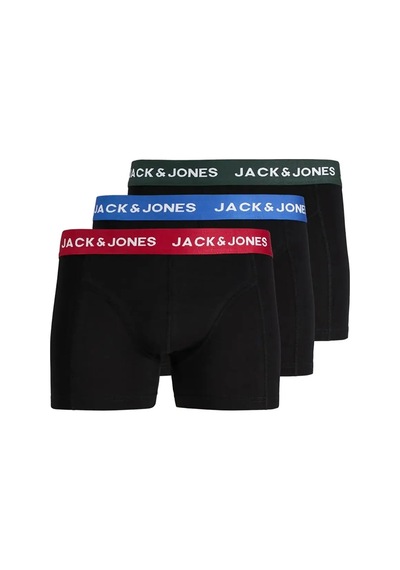 Jack & Jones 12304176 Jacgeo Solid Boxer 3 Lü Siyah