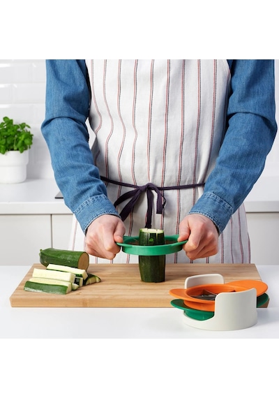 Ikea Uppfylld Meyve Ve Sebze Dilimleyici 12,5 X 7,4 Cm Yeşil Turuncu Açık Bej Çok Renkli