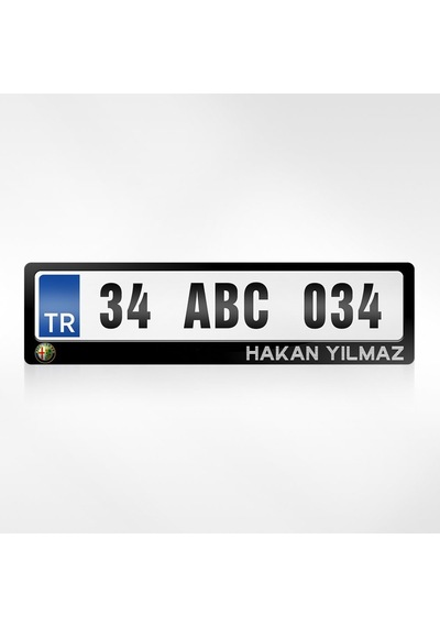 Kişiye Özel Isimli Alfa Romeo Logolu Plakalık 264845202