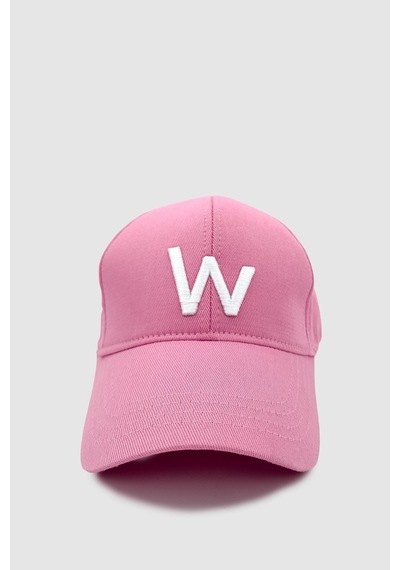 Wuclo W Nakışlı Ayarlanabilir Unisex Spor, Günlük Ve Outdoor Şapka / Kep Pembe