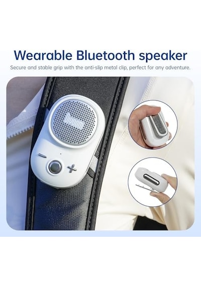 Divoom Itour-s Giyilebilir Bluetooth Hoparlör, Ip67 Su Geçirmez Toz Geçirmez, Taşınabilir Küçük Klipsli Bluetooth Hoparlör, 10h Çalma Süresi, Mutfak, İş, Seyahat, Bisiklet, Golf, Havuz, Baba