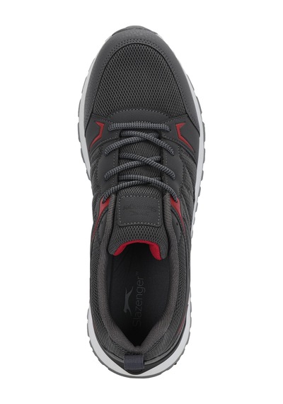 Slazenger Oryon I Erkek Koyu Gri / Kırmızı Koşu & Yürüyüş Spor Ayakkabısı Gri - Kırmızı