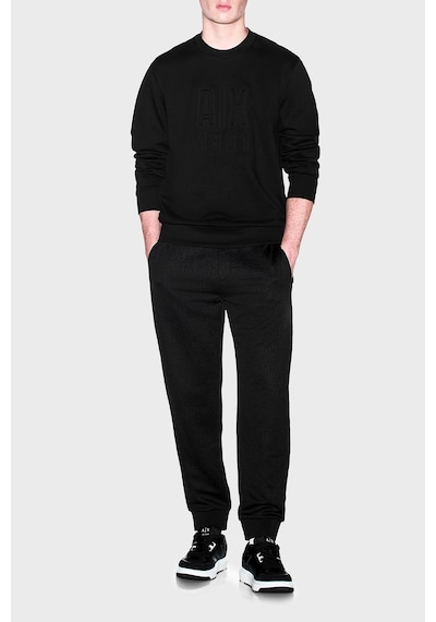 Armani Exchange Jakarlı Jarse Kumaştan Regular Fit Lastikli Paça Pantolon Erkek Pantolon Xm002907 Af21862 Uc001 Siyah