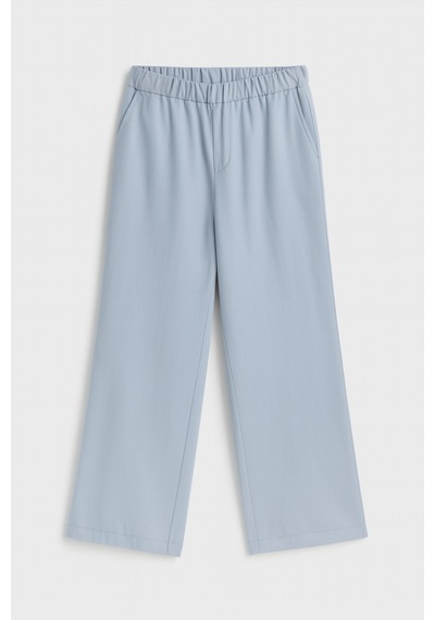 Esila Kids Kız Çocuk Pantolon Gabardin Geniş Paça Pantolon 4-11 Yaş Mavi