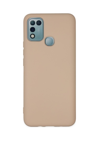 İnfinix Hot 10 Play Uyumlu Kılıf Nano İçi Kadife Silikon - Pudra