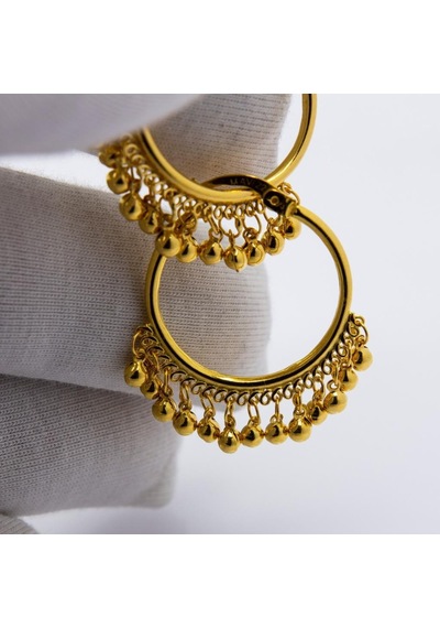 22 Ayar Altın Küpe 2cm Sallantılı Salkım Halka Küpe Lkkp1327