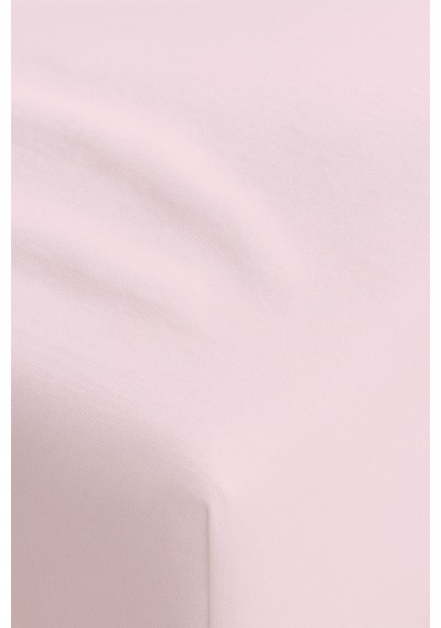 Purecomfort %100 Pamuk Ranforce Çift Kişilik Lastikli Çarşaf 160x200 Beyaz Toz Pembe