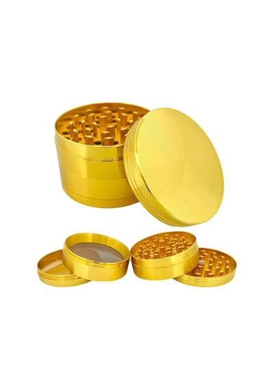 Efotech Grınder Parçalayıcı Metal Baharat Öğütücü Herb Spice 4 Katmanlı 40mm / 50mm / 63mm Gold, 63mm , Etg-40 Diğer