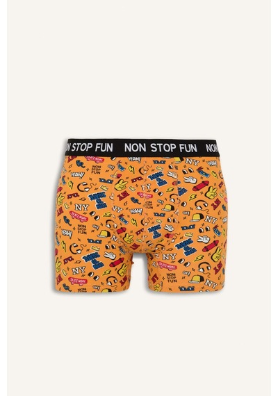 Defacto Pamuklu Regular Fıt Desenli 3lü Boxer B4782ax26auyl157 Sarı-yl157