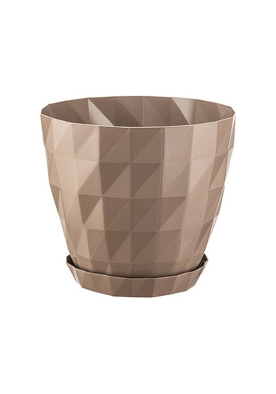 Modular Square Saksı - 3.25 Lt Açık Kahve Dekoratif Saksı