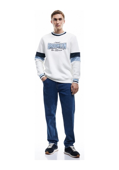 Koton Şardonlu Uzun Kollu Bisiklet Yaka Renk Bloklu Kolej Baskılı Sweatshirt Beyaz 6wam70029mk Beyaz Koton Şardonlu Uzun Kollu Bisiklet Yaka Renk Bloklu Kolej Baskılı Sweatshirt Beyaz 6wam70029mk Beyaz