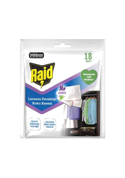 Raid Lavanta Kesesi 18 X 1.5 G - 6 Adet Tarı