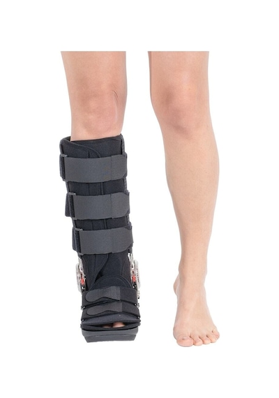 Rom Walker Uzun Ayak Bileği Dorsi Ve Plantar Fleksiyon Derecesi Ayarlanabilen Siyah